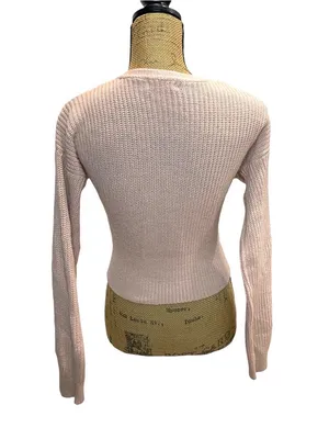 Light Pink Knit Wrap-Style Sweater thumbnail 2