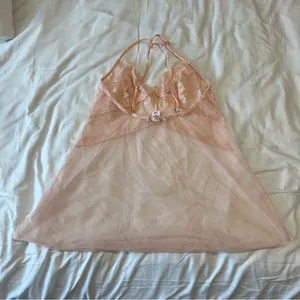 Victoria's Secret Sheer Lace Chemise in sugar rose thumbnail 5