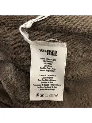 Wilfred Free Shift Dress 3/4 Sleeve Pockets Stretch Brown Size S thumbnail 4