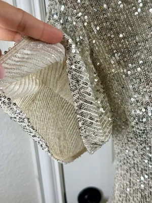 Eliza J Sequin Flutter Sleeve Sheath Dress in Silver thumbnail 5