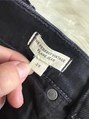 Madewell The Perfect Vintage Flare Jeans Size 28 Black Denim NF379 thumbnail 6