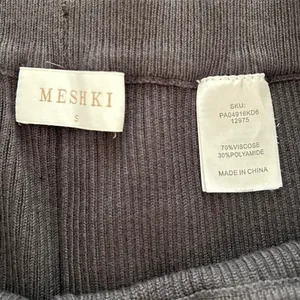 Meshki Black Rue Ribbed Flared Knit Pants | Y2K Minimalist Streetwear | Small thumbnail 5