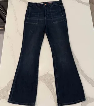 Pilcro Anthropologie The Icon Denim Jeans Womens 29 Blue High Rise Patch Pockets thumbnail 1