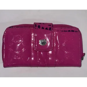 Hello Kitty Vintage Y2K 2009 Loungefly‎ Wallet Pink Patent Leather Collectible thumbnail 3