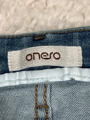 Onero Women’s Jeans Size 25 Wide Leg Raw Hem Medium Wash thumbnail 4