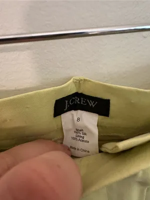 J Crew 100% silk wide leg pleated pants yellow 8 thumbnail 2