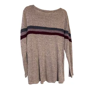 Maurice's 24/7 Striped‎ Chevron Long Sleeve pullover sweater thumbnail 5
