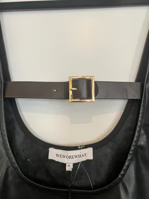 Vegan Leather Buckle Front Tunic thumbnail 3