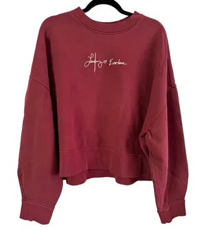 NWT Everlane x Laufey Foundation Embroidered Sweatshirt Womens Large USA thumbnail 1
