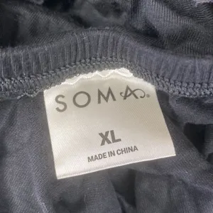 Soma Black Lace Trim Short Sleep Dress XL thumbnail 5