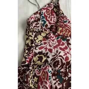 Zara Maxi Dress Multicolor floral and paisley print SZ M V-neck, Spaghetti Strap thumbnail 16