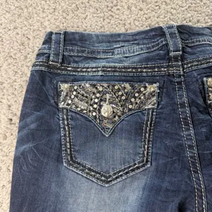 Miss Me Signature Skinny Jeans Dark Wash Embellished JE7213S2L Size 32 thumbnail 11