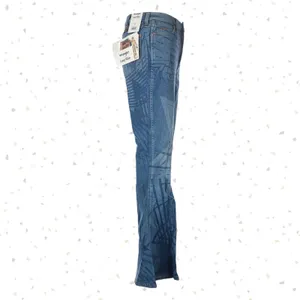 Wrangler x Lainey Wilson Blue Star Jeans Bell Bottom Flare TALL Size 28 x 34 NEW thumbnail 3