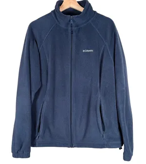 Columbia Womens‎ XL Navy Blue Full Zip Fleece Jacket WL6439 Mock Neck Soft Layer thumbnail 1