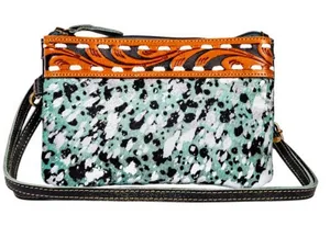Myra Bag NWTs Gouyen Mesa Leather Fur Belt Bag Purse thumbnail 1