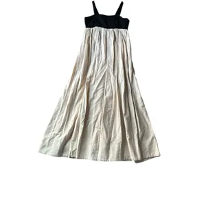 NWT Taylor Sleeveless Empire Waist Maxi Dress‎ Womens Size 10 Black Beige Linen thumbnail 3