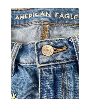 American Eagle Floral Jean Shorts Embroidered thumbnail 5