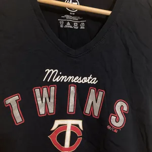 Minnesota Twins Short Sleeve T Shirt Dark Blue Medium '47 Brand 100% Cotton MLB thumbnail 2