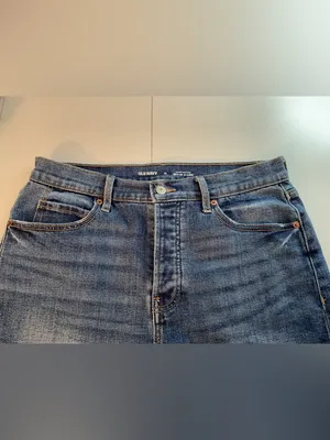 Old Navy Light Blue High-Rise Sky-Hi A-Line Jeans thumbnail 2
