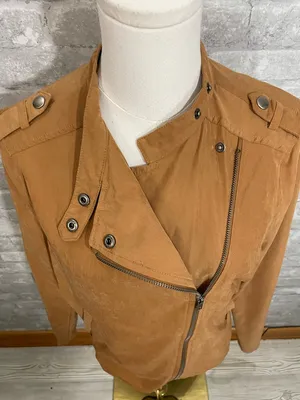 Staccato Faux Suede Bomber Jacket - Tan Brown thumbnail 2