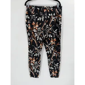 Columbia Weekend Adventure Leggings Women XL Black Floral 7/8 Gorpcore Botanical thumbnail 6