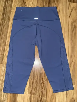 Aerie Chill Play Move Sz Large L Capri Leggings Blue High‎ Waisted thumbnail 1