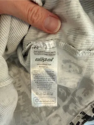 Edikted Graphic Faces Ribbed Crop Tank Top Black White‎ Y2K Size Small thumbnail 5
