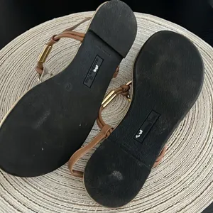 Montego Bay Tan Gold Hardware Thong Slingback Sandals‎ Size 9 thumbnail 12