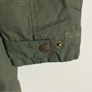 Pulse Olive Green‎ Hooded Winter Parka Jacket Faux Fur Trim Snow Skirt Medium thumbnail 2