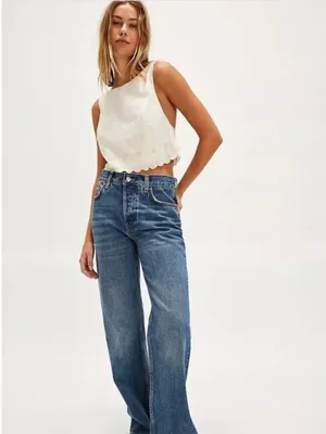 NWT Free People Kayla Solid Embroidered Top White Back Tie XL 100% Cotton thumbnail 5