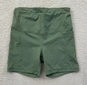 CRZ Yoga High Rise Biker Shorts Green Athletic Athleisure Women's Medium thumbnail 1
