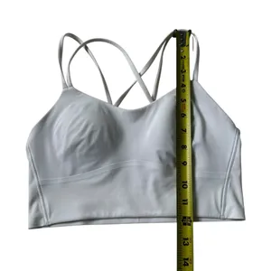 Lululemon White Lightly Padded Sports Bra Women Size 6 | 54-18 thumbnail 4
