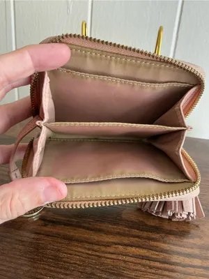 Rare Vintage HTF Pink Leather Zip Around Tory Burch Small Keyring Wallet thumbnail 7