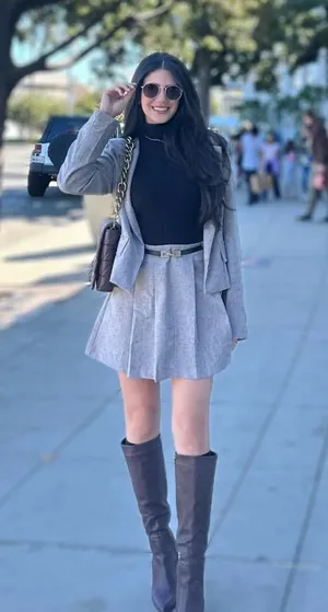 2 piece skirt set Gray thumbnail 1