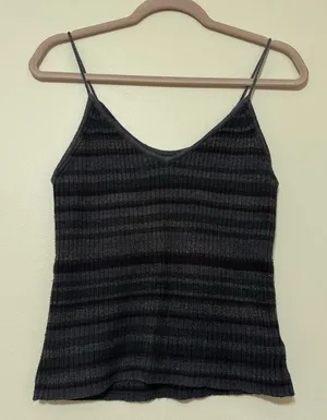 American Eagle Striped Knit Sweater Cami thumbnail 1