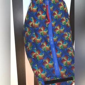 Fabric Quilted Handmade Zipper Folding Oversize Handbag Unique Funky Zips Shut thumbnail 3