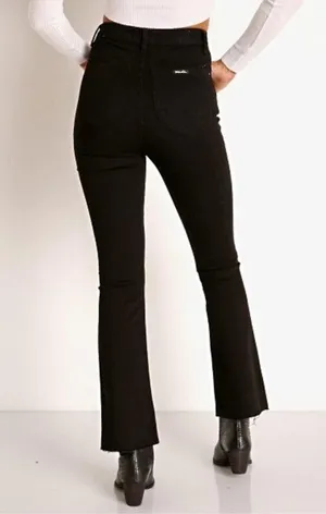 Rolla’s Women’s East Coast High Rise Black Denim Cropped Bootcut Jeans Size 27 thumbnail 7
