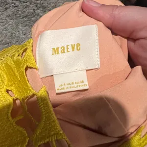 Anthropologie Maeve Lace‎ Gardenia Sheath V-Neck Yellow Dress size 4 thumbnail 13
