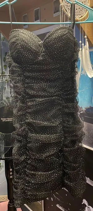 Windsor Black Ruffle Homecoming Dress thumbnail 3