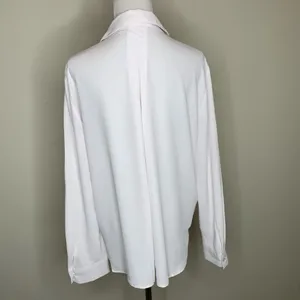 Mango Pale Pink Chiffon Blouse Sz 10 thumbnail 2