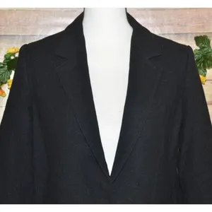 Vintage Forecaster Ladies 9/10 Black Pure Wool Blazer Jacket Career Academia thumbnail 2