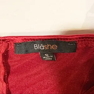 Blashe Size Small Red Bodycon Bra‎ Cup Ruched Midi Dress thumbnail 3