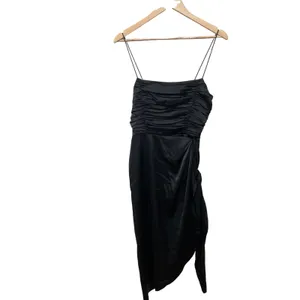 WAYF The Julia Ruched Asymmetric Satin Cocktail‎ Dress Size Medium thumbnail 8