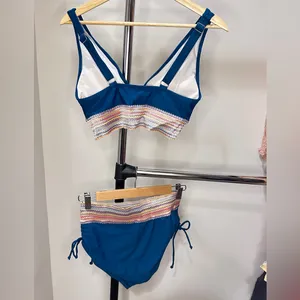 Blue and Multicolor Women's Bikini Set Size M thumbnail 4