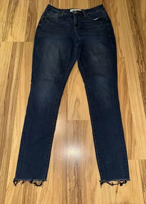 Buckle Jeans Womens 27 X 31.5 Gabby‎ High Rise Skinny Distressed Denim Boho Raw Hem thumbnail 1