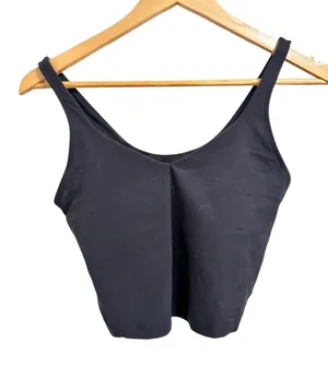 Lululemon Align Tank Top Women's Black Size 6 Cropped V-Neck Nulu‎ thumbnail 1