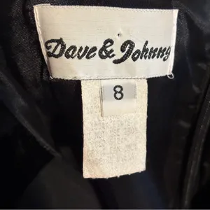 Vintage 90s Dave & Johnny Formal Velvet Black Maxi Dress Sz 8 thumbnail 6