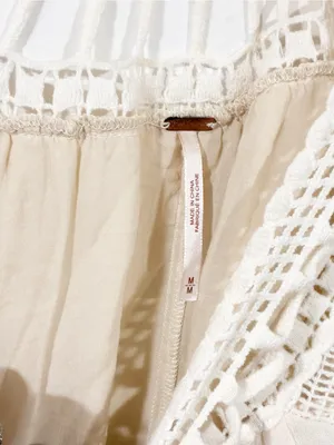 Free People Boho Sundancer Crochet Dress Cream Size Medium thumbnail 3