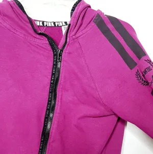 PINK - Victoria's Secret zip up hooded sweatshirt sz M thumbnail 4