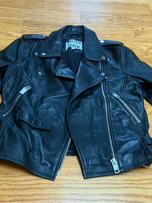 Walter Baker woman’s Black Leather Biker Jacket⚫️ thumbnail 1
